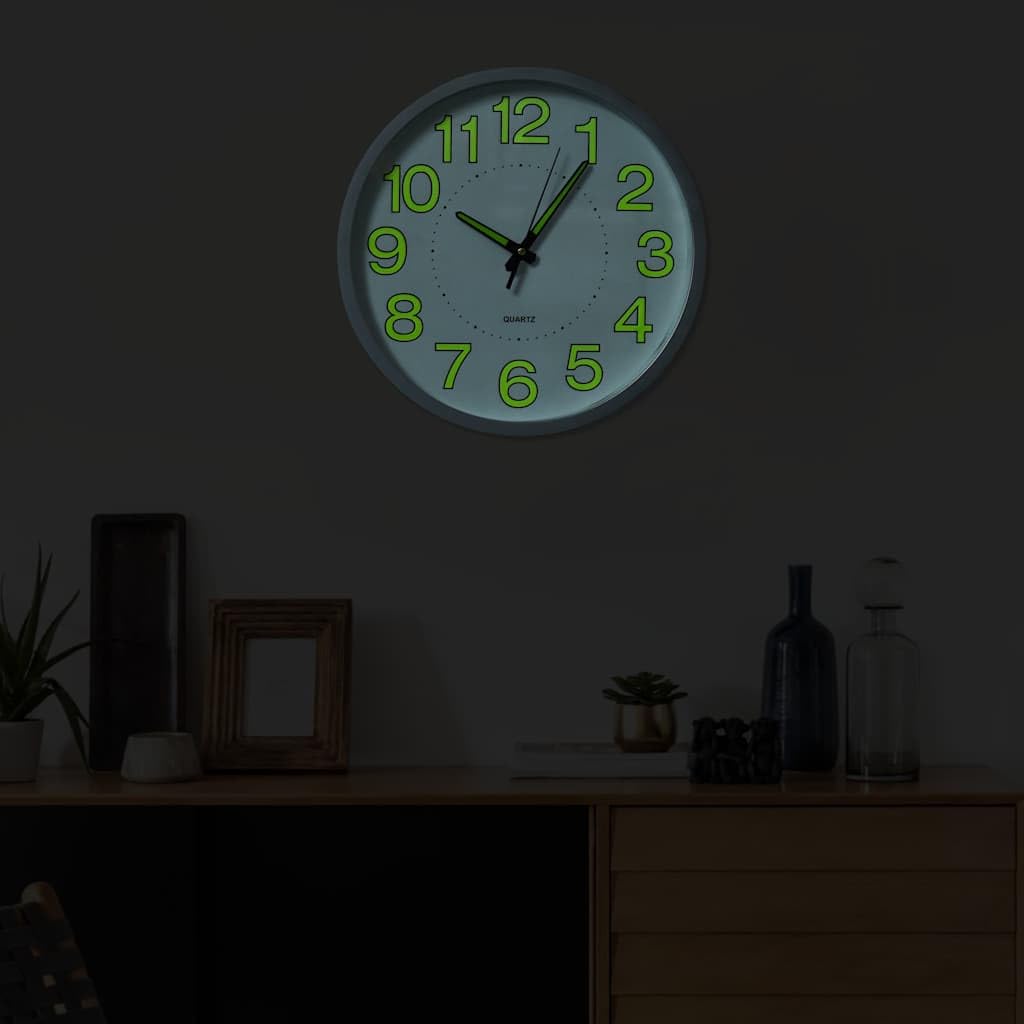 Orologio da parete luminoso bianco 30 cm
