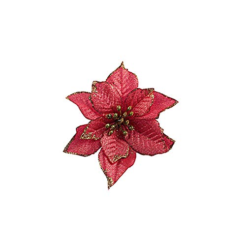 Fleurs artificielles haut de gamme CLSDRZC fausse fleur décoration sapin Noël