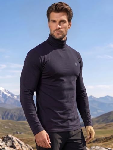 Image of CHKOKKO Men's Winter Wear Cotton High Neck Full Sleeves Regular Fit T-Shirt