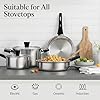 Meythway Stainless Steel Pots and Pans Set Non Toxic, 6PCs Kitchen Cookware Sets with Stay-Cool Handles, Dishwasher Safe&Compatible with All Stovetops(Gas,Electric&Induction)