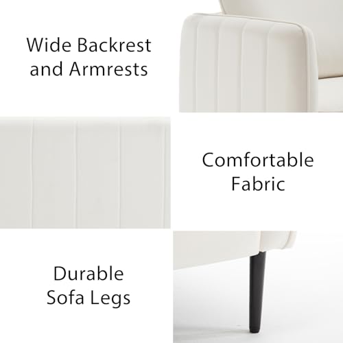 Sillón Plegable Terciopelo Marfil miniatura 4