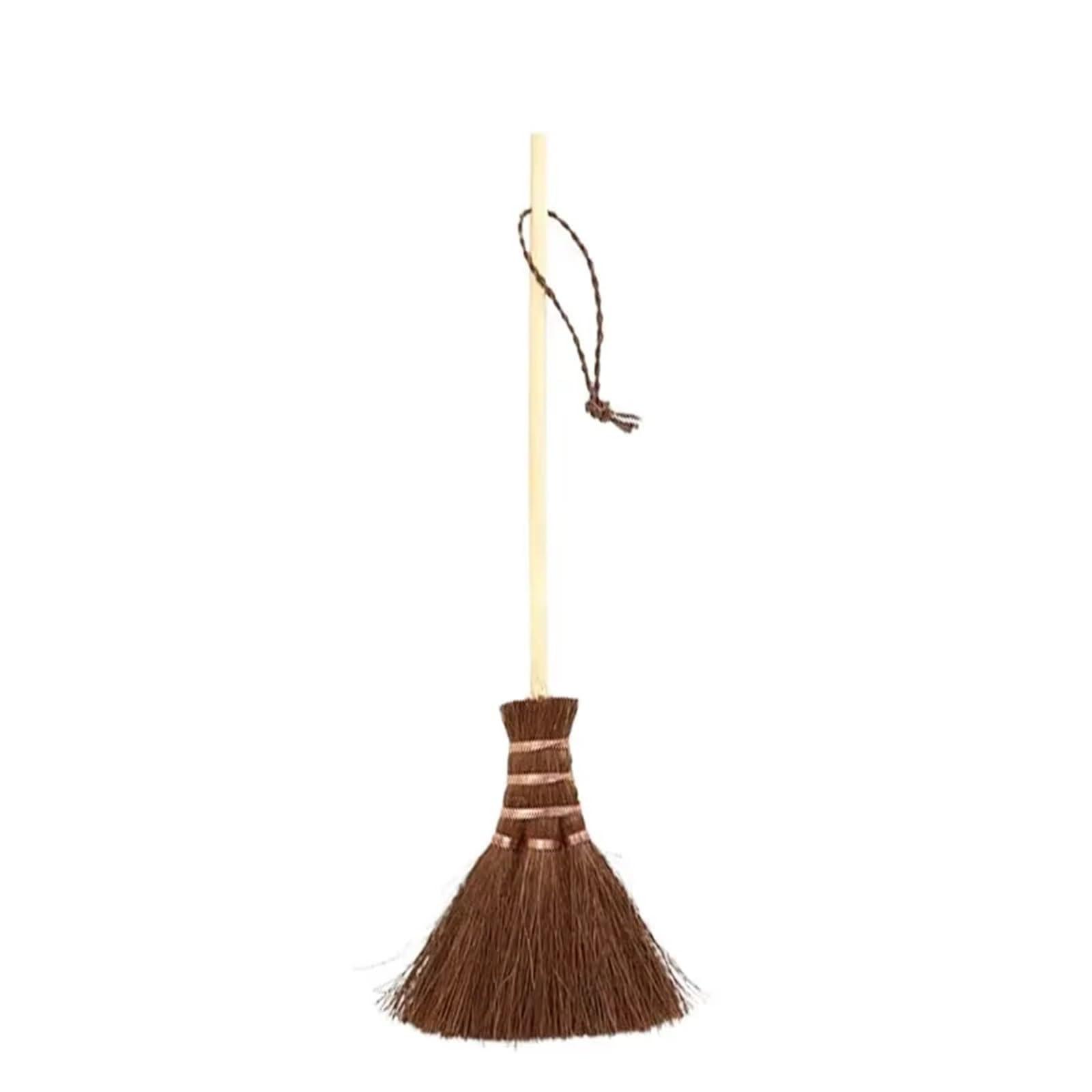 Palm Broom 1-10PCS Mini Soft Hair Brooms Wood Floor Sweeping Straw Braided Keyboard Brush Witch