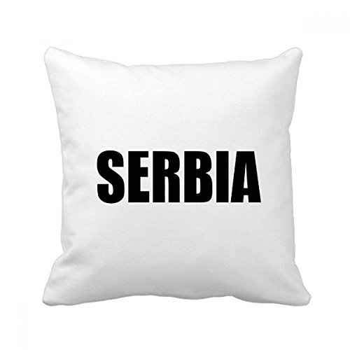 Housse coussin Serbie noir de qualité supérieure avec insert amovible - 2