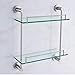 Produktbild AINIYF Badezimmer Regal 2 Tier Wandmontage Glas Dusche Regal-Speicher-Organisator 304 Edelstahl Rostfrei / 16,5 Zoll