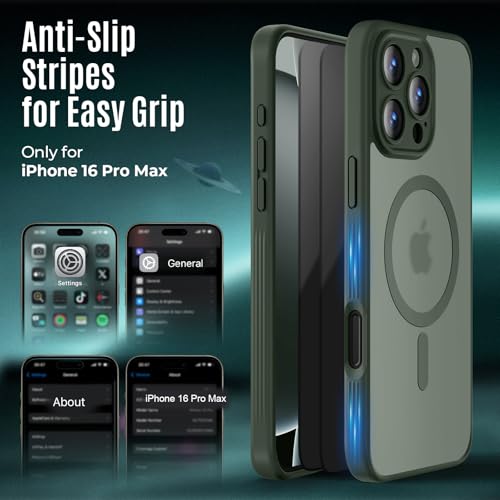 Image of Symcele Designed for iPhone 16 Pro Max Case, Alpine Green