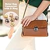 M METERXITY 6-Pack Metal Bag Connector, Purse Suspension Clasp with D Ring for Purse/Chain Strap Bag/DIY Crafts Hardware Accessories, Rectangle Bridge Hanger with Screws [Silver, Black Each 3] #4