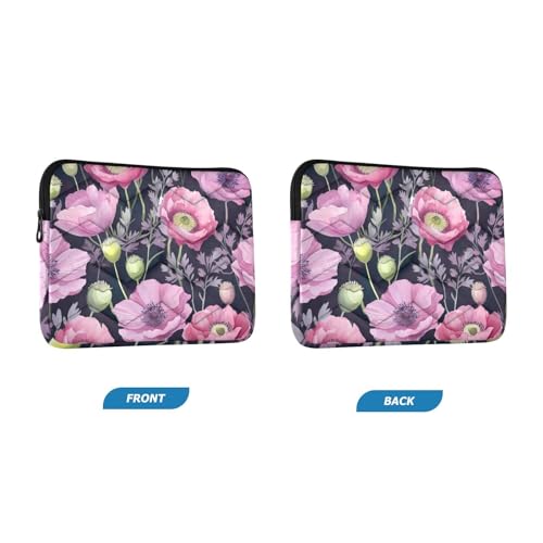 Funda para portátil 13-14 pulgadas con diseño floral morado miniatura 2