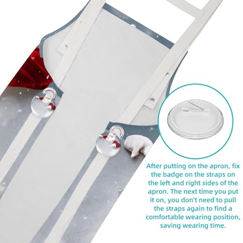 Lot de 2 tabliers Père Noël dans la neige multicolores taille unique - 5