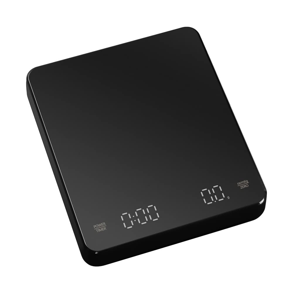 YUHOME Digital Coffee Scale with Timer LED Screen Espresso Scale 3kg Max.Weighing 0.1g High Precision Measures Kitchen Scale for Pour Over and Drip Coffee