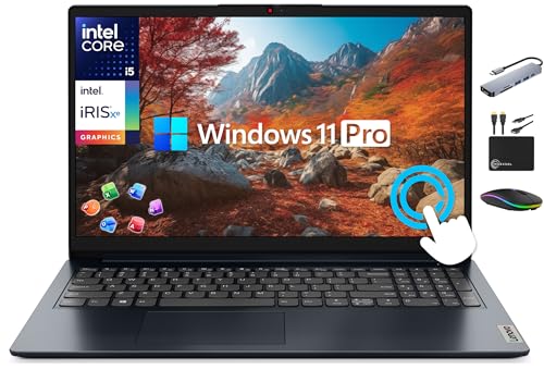 Image of Lenovo IdeaPad 15.6 inch FHD IPS Touchscreen Laptop, Business AI Computer, Intel Core i5-1335U (10-Core Upto 4.6 GHz), 40GB RAM, 2.5TB Storage (2TB SSD+500GB Ext), MarxsolAccs, Win 11 Pro, Lifetime Office