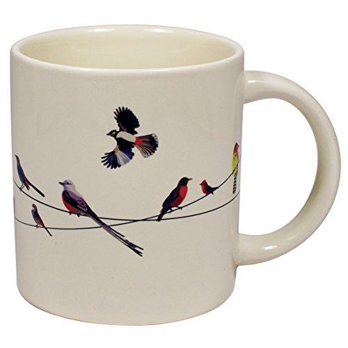 The Unemployed Philosophers Guild Birds On A Wire Heat Changing Mug - Add Coffee And Colorful Birds Appear #TOP3