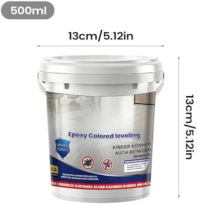 Shakven Concrete Paint - High-Gloss Self-Leveling - Self Leveling Epoxy Floor Paint - for House Home Dorm Apartment Indoor Shower Room Garage Concrete Building - 4