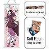 NOLA SHOP Anime Wall Scroll Banner, Bamboo Girl Nezuko Design with Cherry Blossoms, Silk Fabric, 27.5 x 9.8 Inches, Vertical Hanging Poster for Bedroom - Image 2