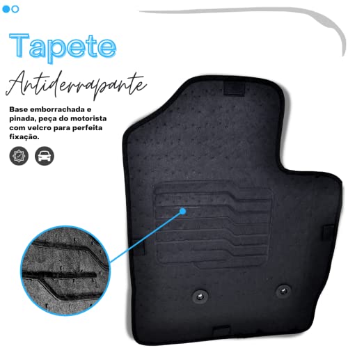 Jogo de Tapetes Automotivos Emborrachados para Tracker 2014-2015 - 2016-2017 - 2018-2019 - 03 peças