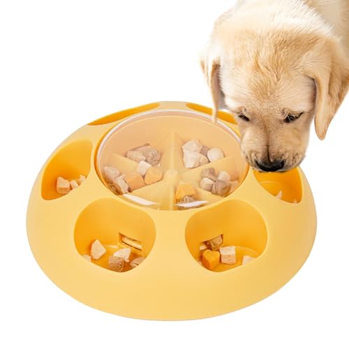 Dog Treat Puzzle Slow Feeder, Slow Feeder Interactive Puzzle Toys, Mental Stimulation Dog Puzzle, Brain Food Dispenser for Dogs,