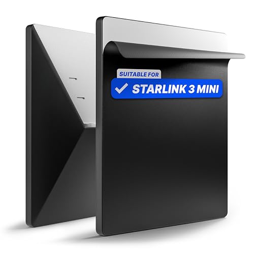 EYO Protective Sticker for Starlink Mini Accessories - Weatherproof Sticker for Outdoor Use - Easy to Apply - Different Designs Available - No Signal Loss - Residue-Free Removal Black