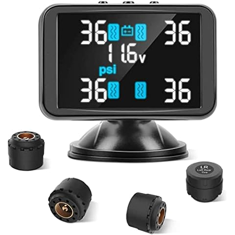 Tymate TPMS Tire Pressure Monitoring System - Large Colorful Screen TPMS, 4 Alert Modes with 4 Advanced External TPMS Sensors, Real-time Detection Tire Pressure&Temperature (0-87 PSI) Cover