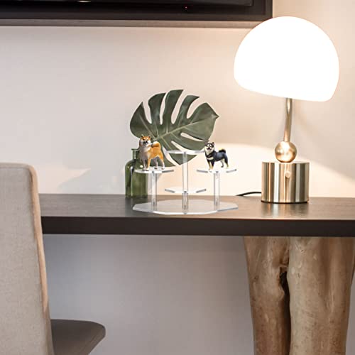 Zerodeko Acrylic Figurine Figures Display Riser Sets Multi- Layer Jewelry Ring Stand Tower Shelf Collection Organizer Rack Watch Riser Stands For Home #TOP5