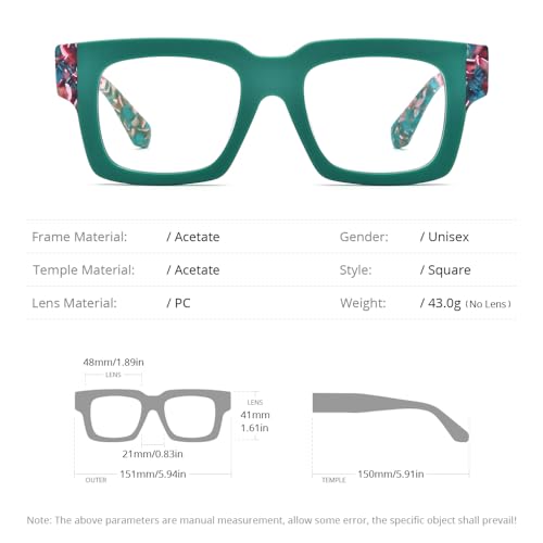Image of HEPIDEM Gradient Multicolor Acetate Glasses Frame Women Big Oversize Eyeglasses 2023 New Spectacles Eyewear