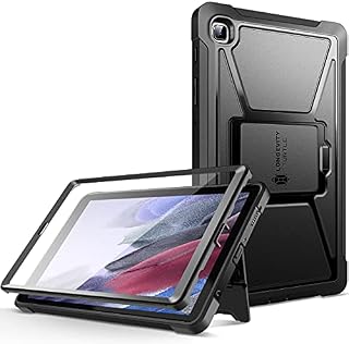 ZtotopCases Case for Samsung Galaxy Tab A7 Lite 8.7 inch 2021 Tablet (SM-T225/T220), Built-in Screen Protector, Dual Layer Shockproof Full Protective Cover with Kickstand - Black
