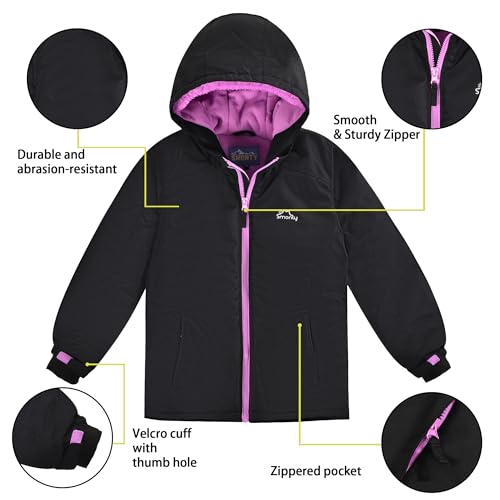 COZY Girls Snowsuit Winter Jacket With Hood Water-repellent Ski Suit Windproof Winter Suit3