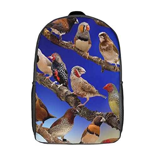 Sac à dos scolaire Finch de 17 pouces avec imprimé 3D étanche pour ordinateur portable