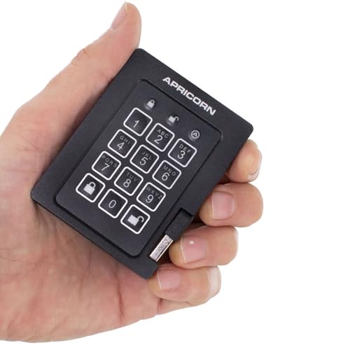 Image of Apricorn 4TB Aegis Padlock SSD 256-Bit, FIPS 140-2 Level 2 Validated Ruggedized USB 3.0 Encrypted External Portable Drive (ASSD-3PL256-4TBF)