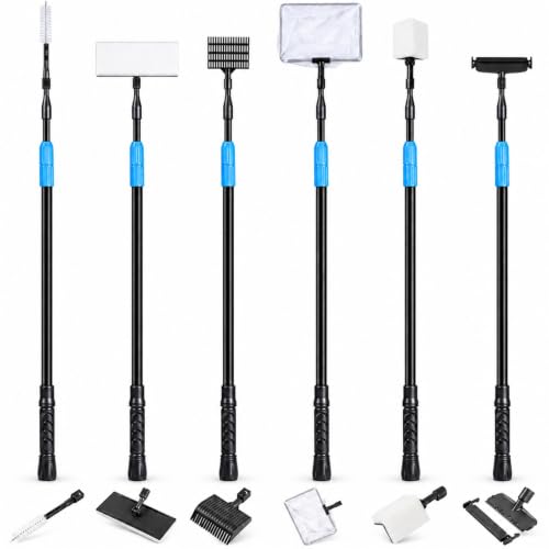AquaMiracle 6 in 1 Aquarium Cleaning Tool Kit Fish...