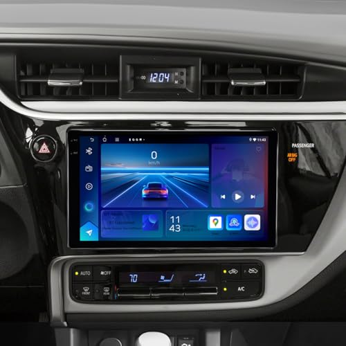 DVRMEDIA 2+64G Car Stereo for Toyota Corolla 2017 2018 with Carplay Android Auto, 9 Inch QLED Touch Screen Car Radio with Bluetooth GPS WiFi FM Radio and Backup Camera