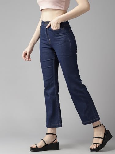 Image of GUTI Womens High Rise Crop Length Jeans()