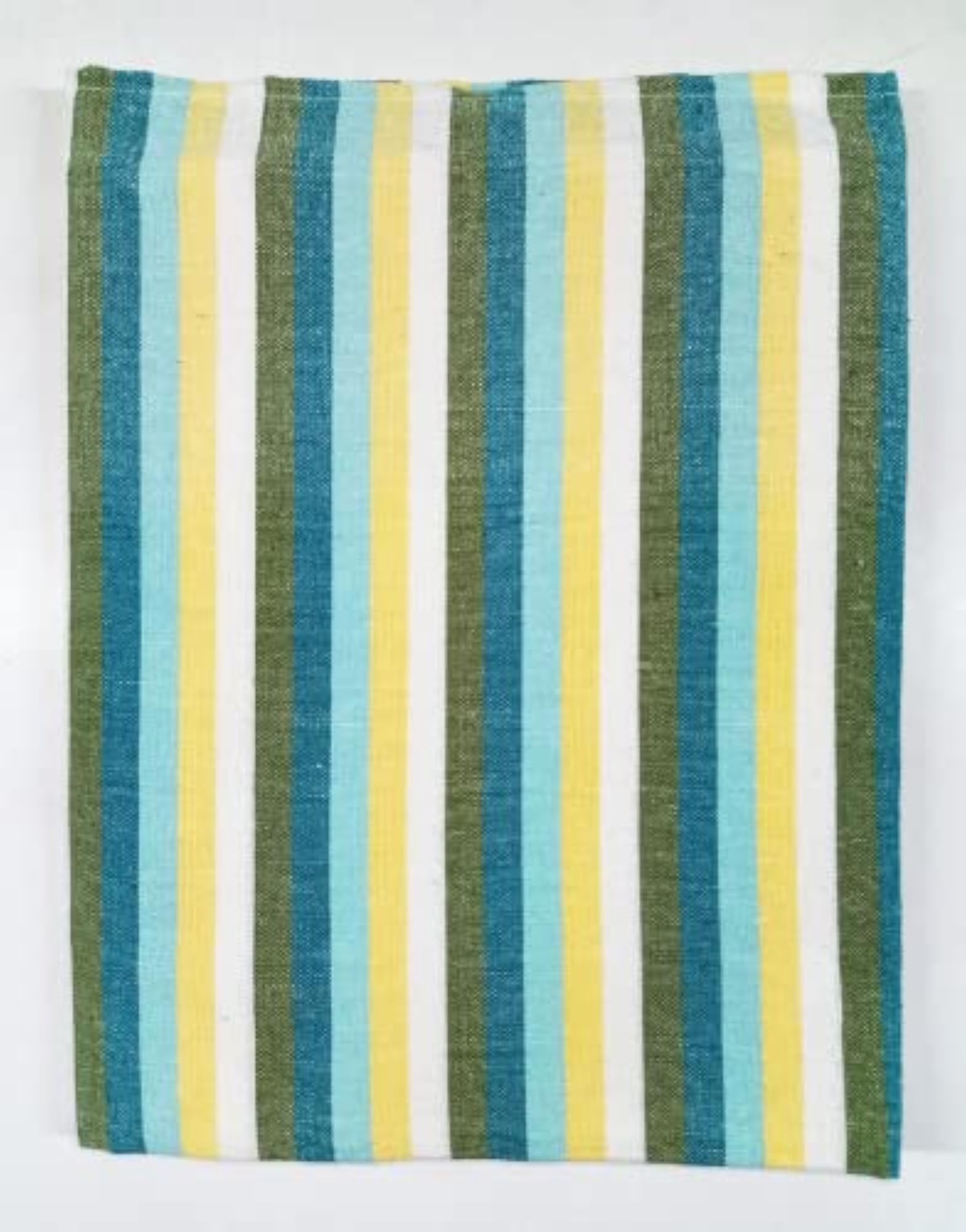 Green Striped Cotton Blanket, Size: 60x90 Inches