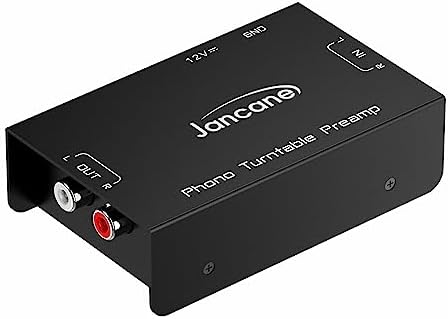 Phono Turntable Preamp,Low Noise Stereo Preamplifier with RCA Input/TRS Output, High-Fidelity Audio with 12V DCAdapter for Vinyl Phonograph - Home Audio