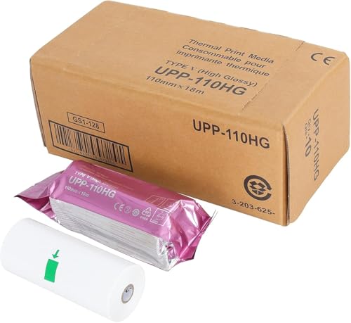 Papier à ultrasons brillant de rechange pour Sony Upp-110HG en lot de 10 films