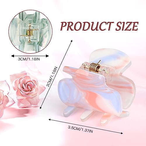 Pack of 6 Small Hair Clips for Women Medium and Thin Hair, Non-Slip Claw, Tortoiseshell Cellulose Acetate for Women Girls - Image 2