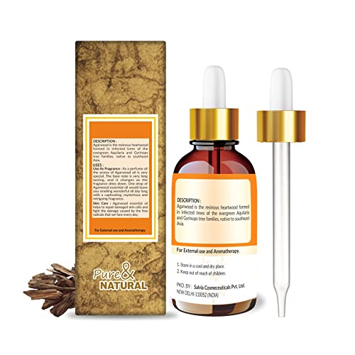 Image of Crysalis Agarwood Oil (Aquilaria Crassna) |100% Pure & Natural Undiluted Essential Oil Organic Standard| |Aromatherapy, Moisturize & Soften Skin, Anti-Aging - 100ml