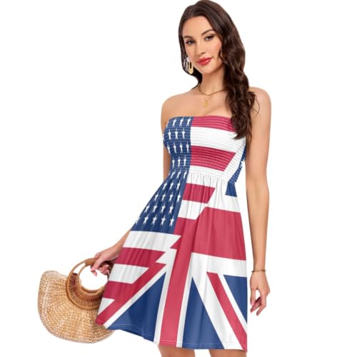 Robe douce décontractée sans bretelles GuoChe extensible et sexy