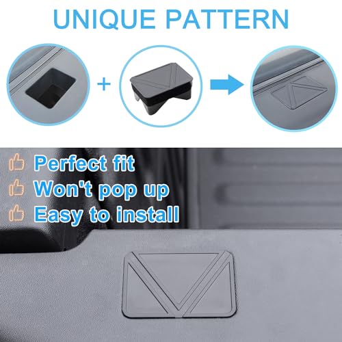 PIMCAR Bed Rail Caps & Stake Pocket Covers for Dodge Ram 1500 2019-2026 Rear Stake Pocket Covers Tonneau Cover Accessories(Set of 2) (Only fit The Rear Stake Pockets)