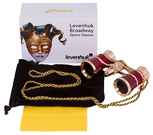 Levenhuk Broadway 325F Opera Glasses (Red Theater Binoculars With Led Light And Chain) #TOP1