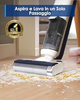 Tineco iFLOOR 5 Breeze Complete Aspirapolvere Lavapavimenti Senza Fili, Pulizia in Un Solo Passaggio per Pavimenti Duri, Bordi, Auto Pulizia, Scopa Elettrica Design Leggero e Senza Fili