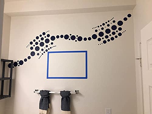 Set Of 100 (Black) Vinyl Wall Decals - Assorted Polka Dots Stickers - Removable Adhesive Safe On Smooth Or Textured Walls Round Circles Bathroom Kids Room Nursery Decor #TOP2