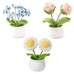 Gradient Blue Forgot Me Not+pink Rose+white Daisy