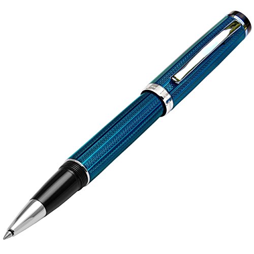 Xezo Bolígrafo Rollerball Azul Metálico Grabado miniatura 4