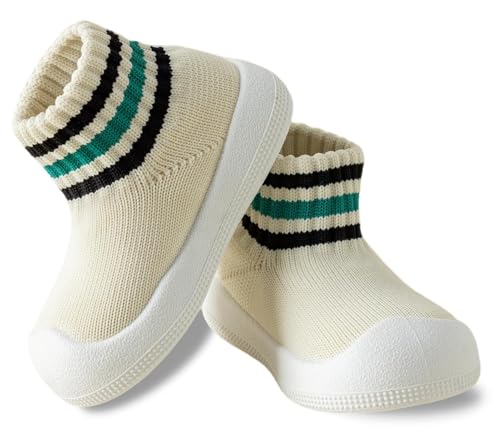 Image of Baby Sock Shoes Toddler Walking Slippers with Soft Rubber Sole