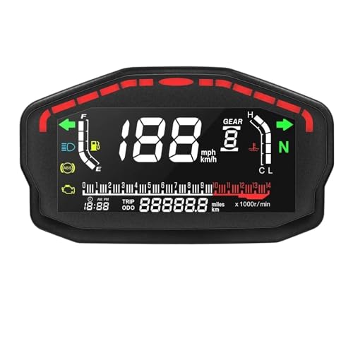 Instrument moteur universel moto avec compteur vitesse numérique 14000 TR/Min