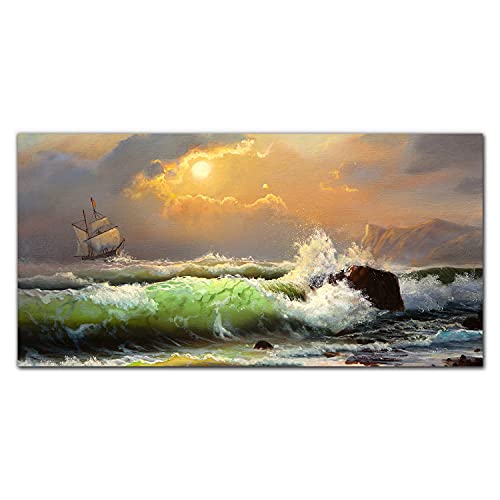 Décoration murale verre acrylique pour habiller un grand mur vide avec un paysage maritime
