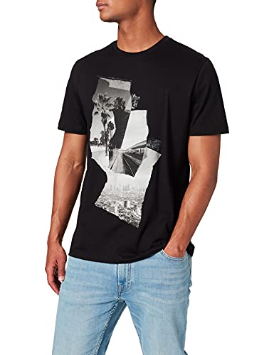 T-shirt homme 7 For All Mankind Graphic Tee noir pour un look urbain chic en terrasse