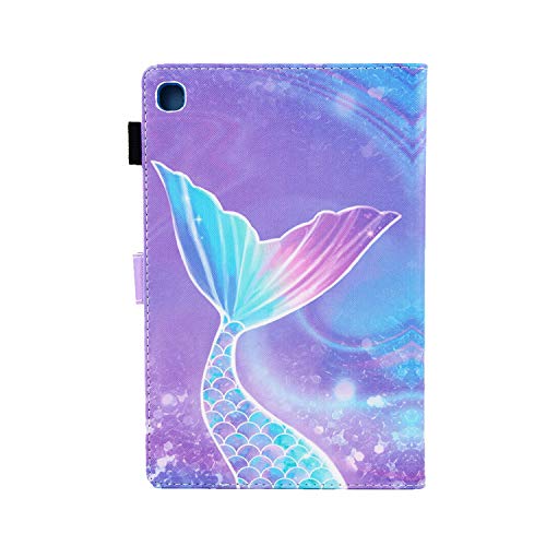 Uucovers Case For Samsung Galaxy Tab 4 7.0 Inch Tablet 2014 (Sm-T230/T231/T235) With Pencil Holder Card Pockets, Pu Leather Stand Folio Wallet Impact Resistant Tpu Back Cover, Pink Mermaid Tail Scale #TOP4
