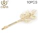 CINRA 10PCS Europe and the United States Hair Jewelry Hair Clips Athena Olive Branch Leaves Barrettes Bobby Pin Hairpins Hair Ornaments Hair Accessories Beautiful Bride Headwear Edge Clip Clamps