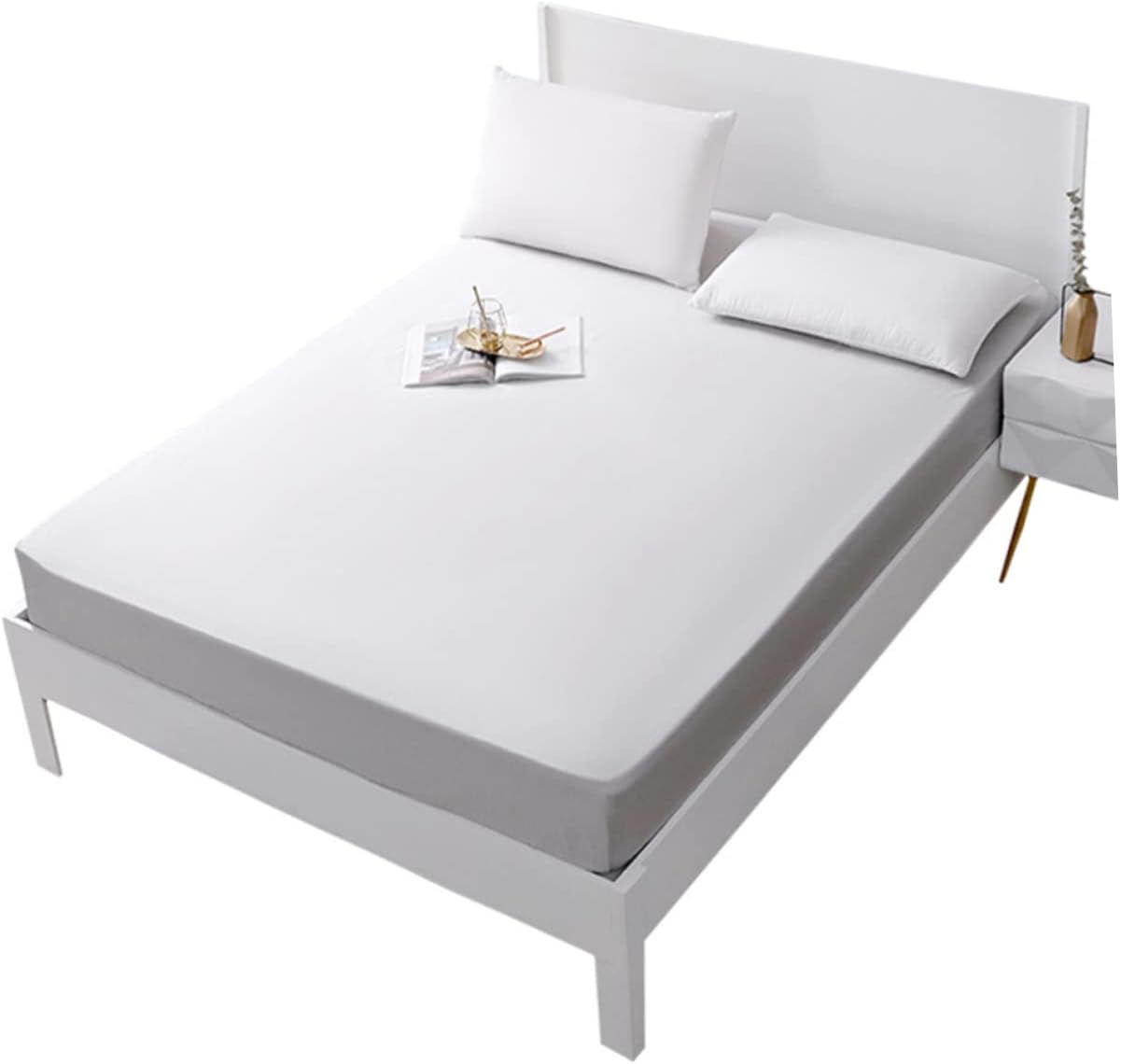 Mikinona 1Pc Mattress Cover Machine Washable Fitted Sheet Protective Pad for Comfortable Sleep Soft Feelings for All Ages for Twin and Full