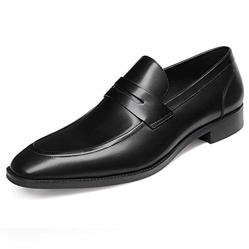Image of GIFENNSE Men's Dress Shoes Slip-On Loafers Formal Leather Shoes for Men